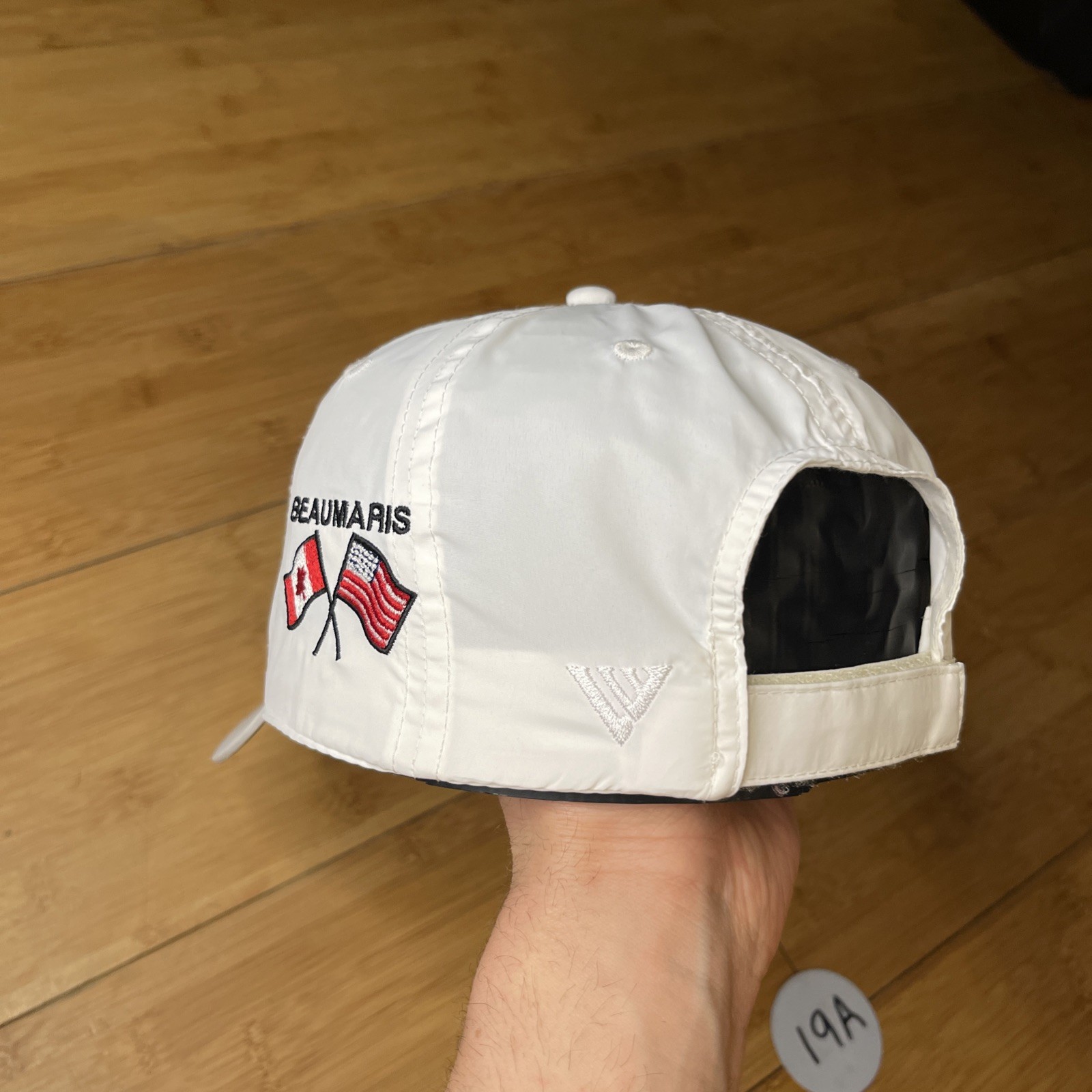 BYC YBC Propeller American Canadian Flag White Performance Adjust Hat Cap Golf