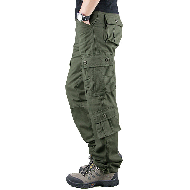 Men’s Army Tactical Combat 100% Cotton Cargo Work Pants Outdoor Hiking Trousers