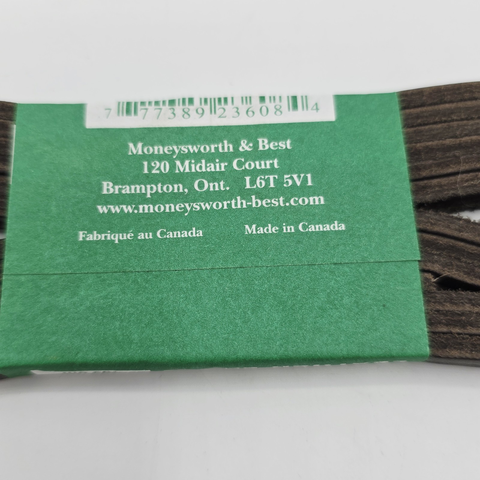 Moneysworth & Best 72″ All Leather Shoe and Boot Laces Brown NOS