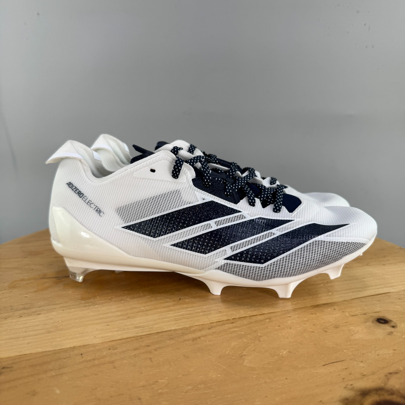 adidas Adizero Electric Mens Size 11 Football Cleats White Navy Blue NEW