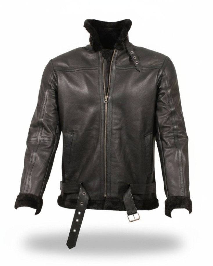 RAF Aviator B3 Bomber Jacket Men Real Sheepskin Leather Flying Pilot Jacket Coat