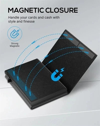 Mens Wallet Card Holder Slim Minimalist Wallet for Men Pop Up RFID Blocking