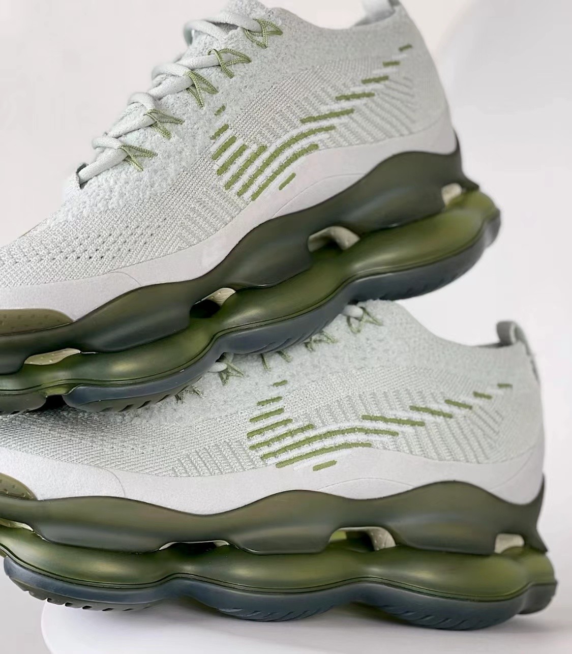 Free Shipping Nike Air Max Scorpion FK Flyknit 2022 White and green Sneakers