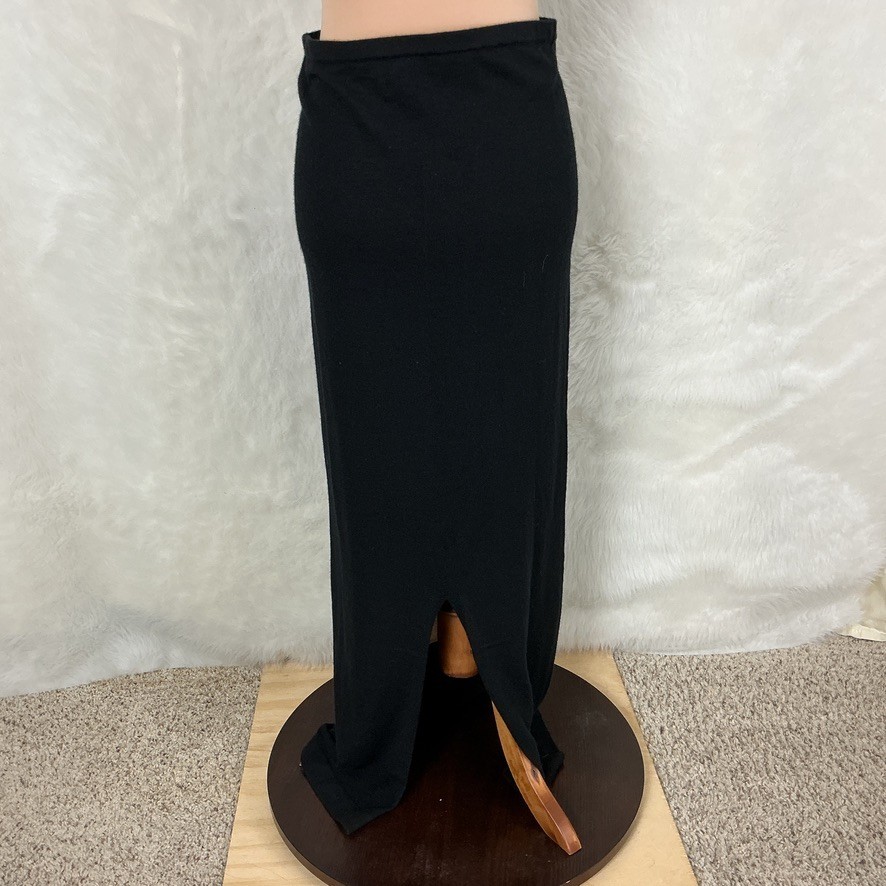 J. Crew 75 Spring Street Black Featherweight 100% Cashmere Column Skirt M