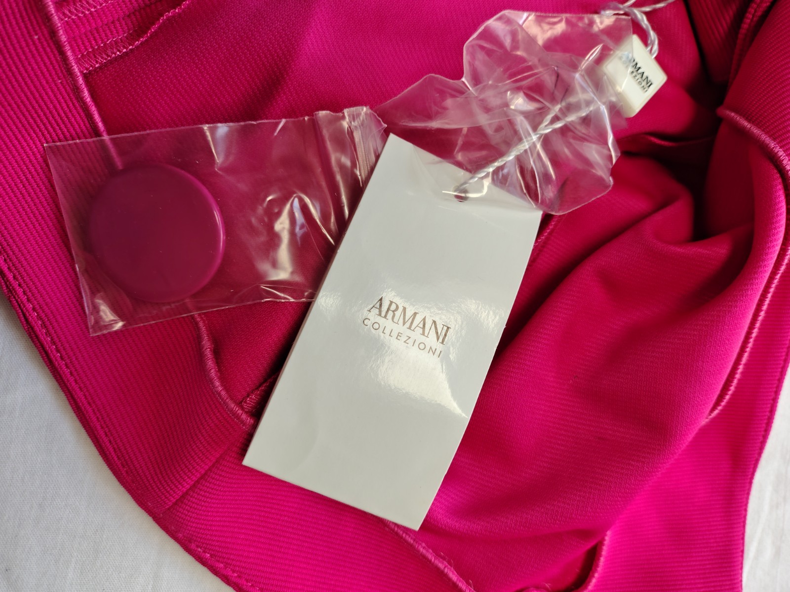 Armani Collezioni Hot Pink Ribbed Blazer Jacket Made in Italy Size IT 46 UK 14
