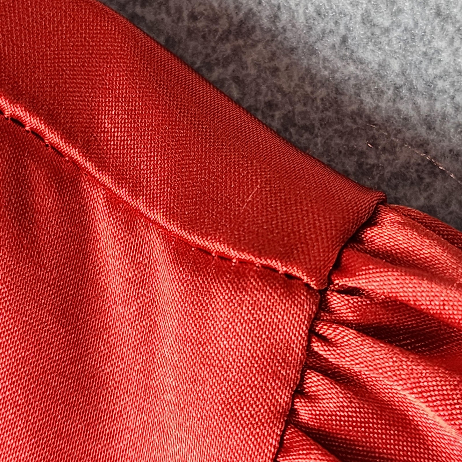 Cato Blouse Womens 22W 24W Red Satin V Neck Wrap Short Puff Sleeve Tunic Top