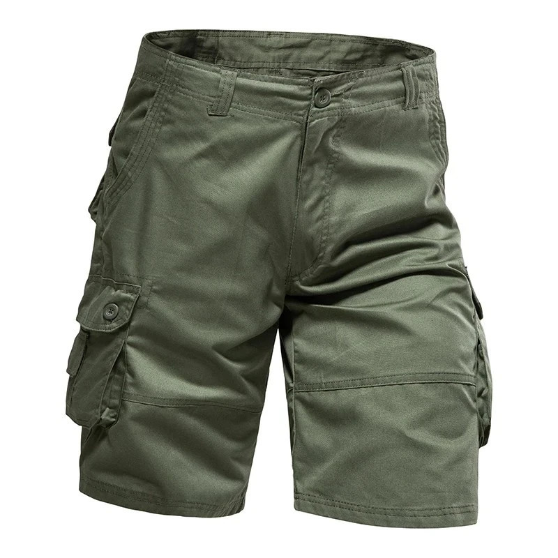 Men’s Tactical Cargo Shorts Army Green Multi Pocket Outdoor Hiking Work Shorts