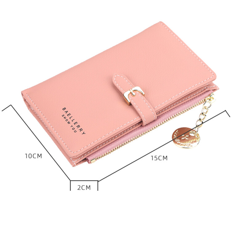 Womens Slim Bifold Wallet with Hasp Safe Card Holder Bag Zipper Coin Pocket Gift