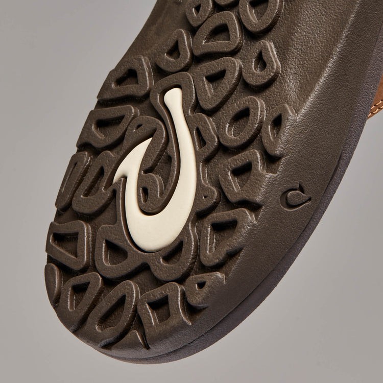 AUTH OluKai Ohana Men’s Beach Sandals, Lightweight Comfort Tan/Dark Java, Size 8
