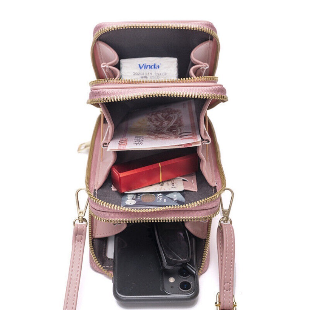 Small Crossbody Cell Phone Purse with Large Touch Screen for Women Mini Handbag