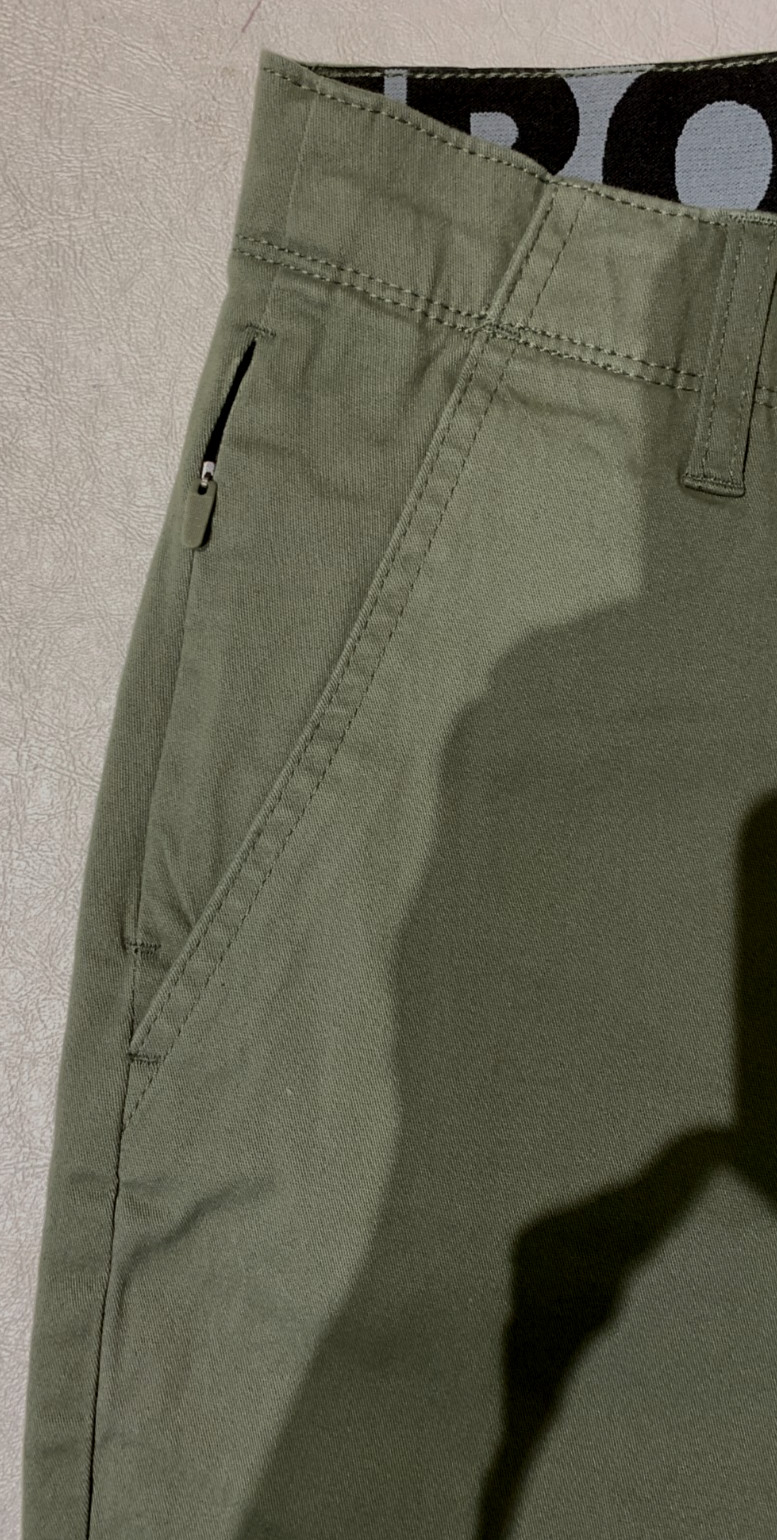 IRON CO. Men’s Stretch Fabric Flex Waist Flat Front Shorts True Olive All Size