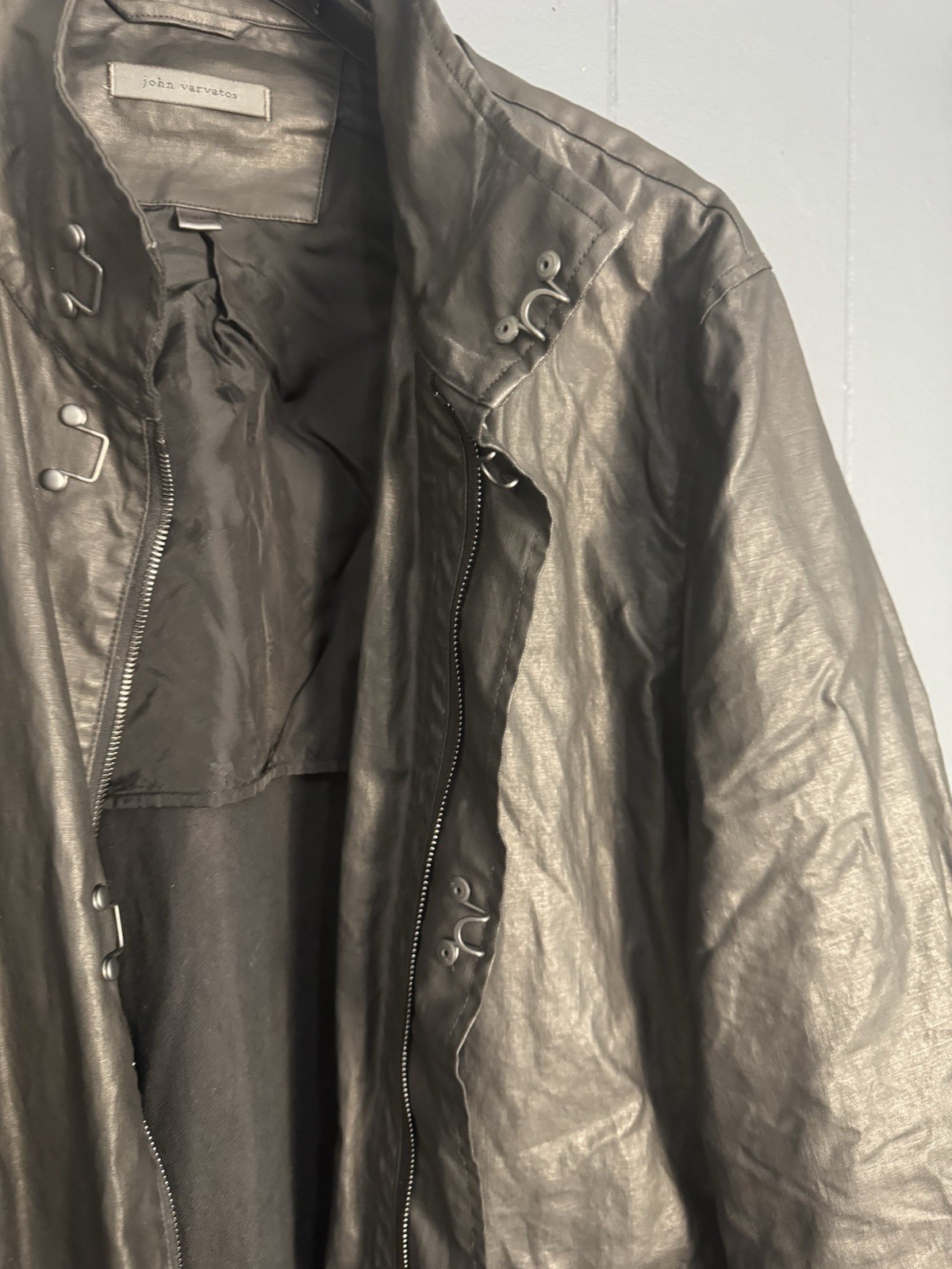 John Varvatos Waxed Trench Hook And Bar Size 56. Worn Once