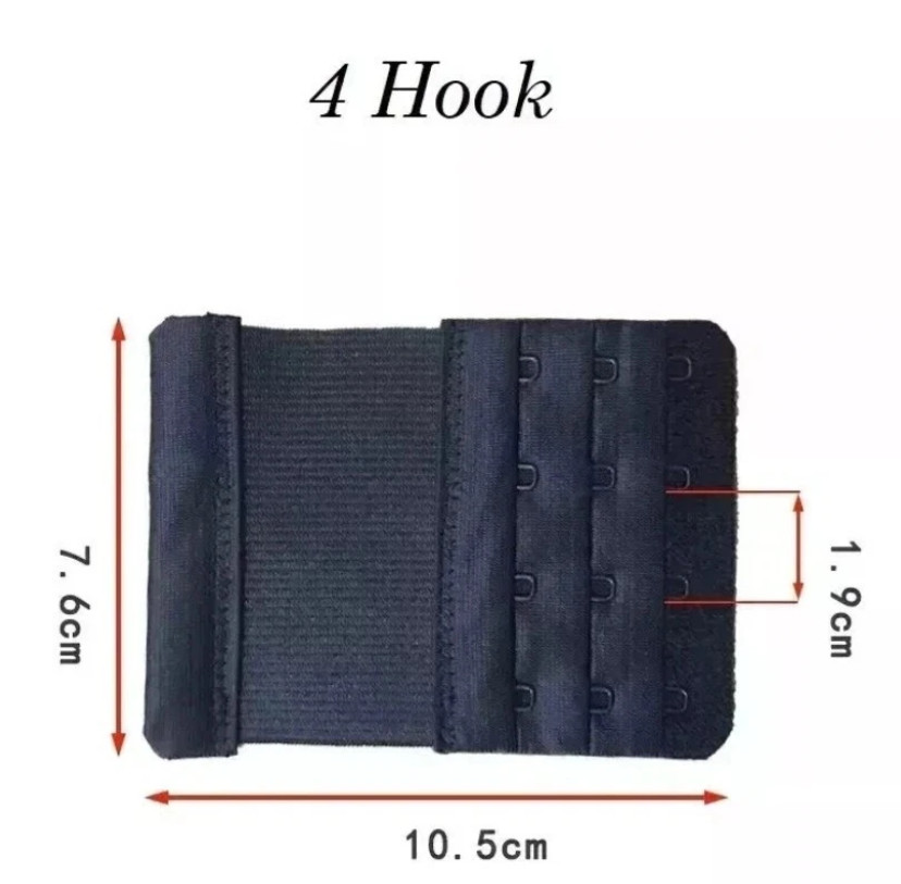 Bra Extender 3-Row (2/3/4 Hook) – Adjustable for Maternity Strapless & Tight Bra