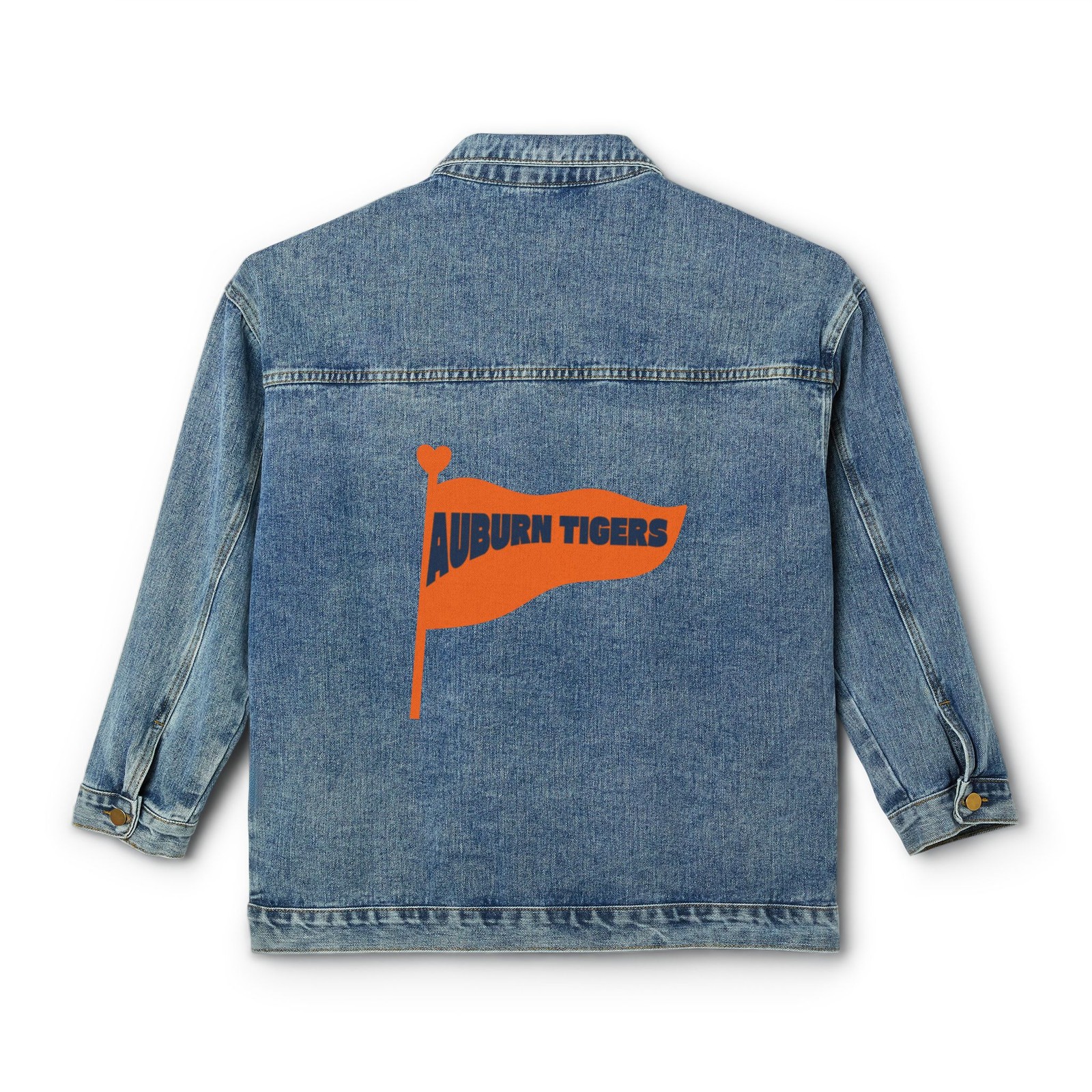 Auburn Tigers Flag Game Day Denim Jacket | Denim Jacket