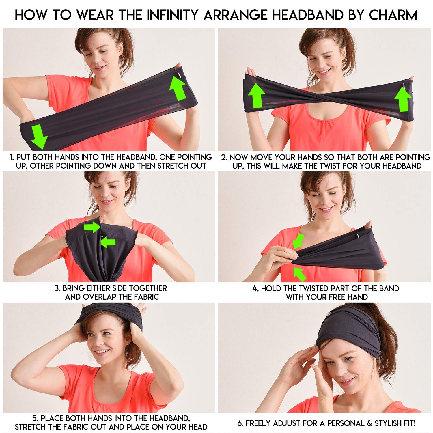 Japanese Style Headbands for Men & Women – Elastic Workout & Yoga Head Wraps, 2-