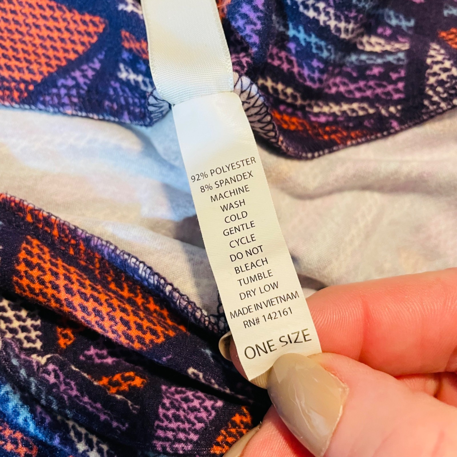 Lularoe Geometric Print Leggings One Size Polyester Spandex Blend