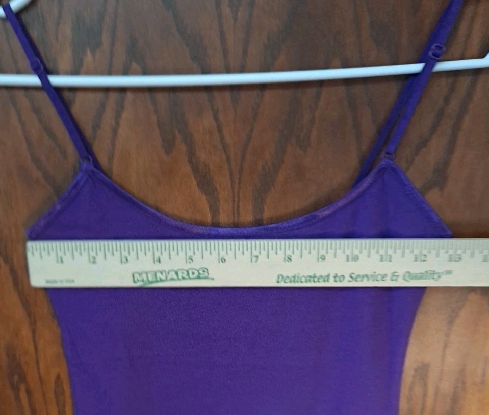Bozzolo Tank Top Adjustable Spaghetti Strap Cami Purple Size Small