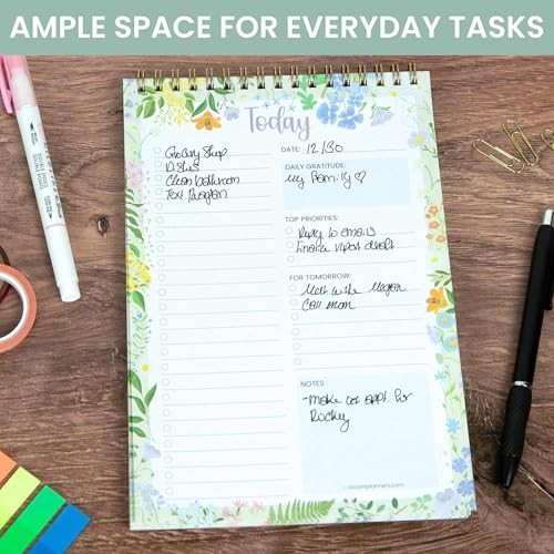 To Do List Book for Work – Undated Page A Day Daily Planner, 60 Sheets for