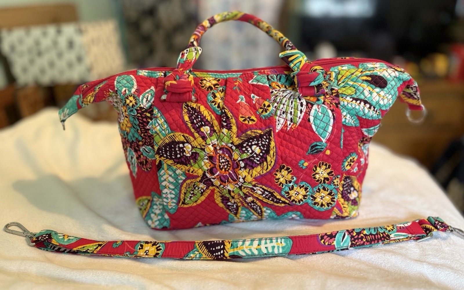 Vera Bradley Hadley Satchel In Rhumba