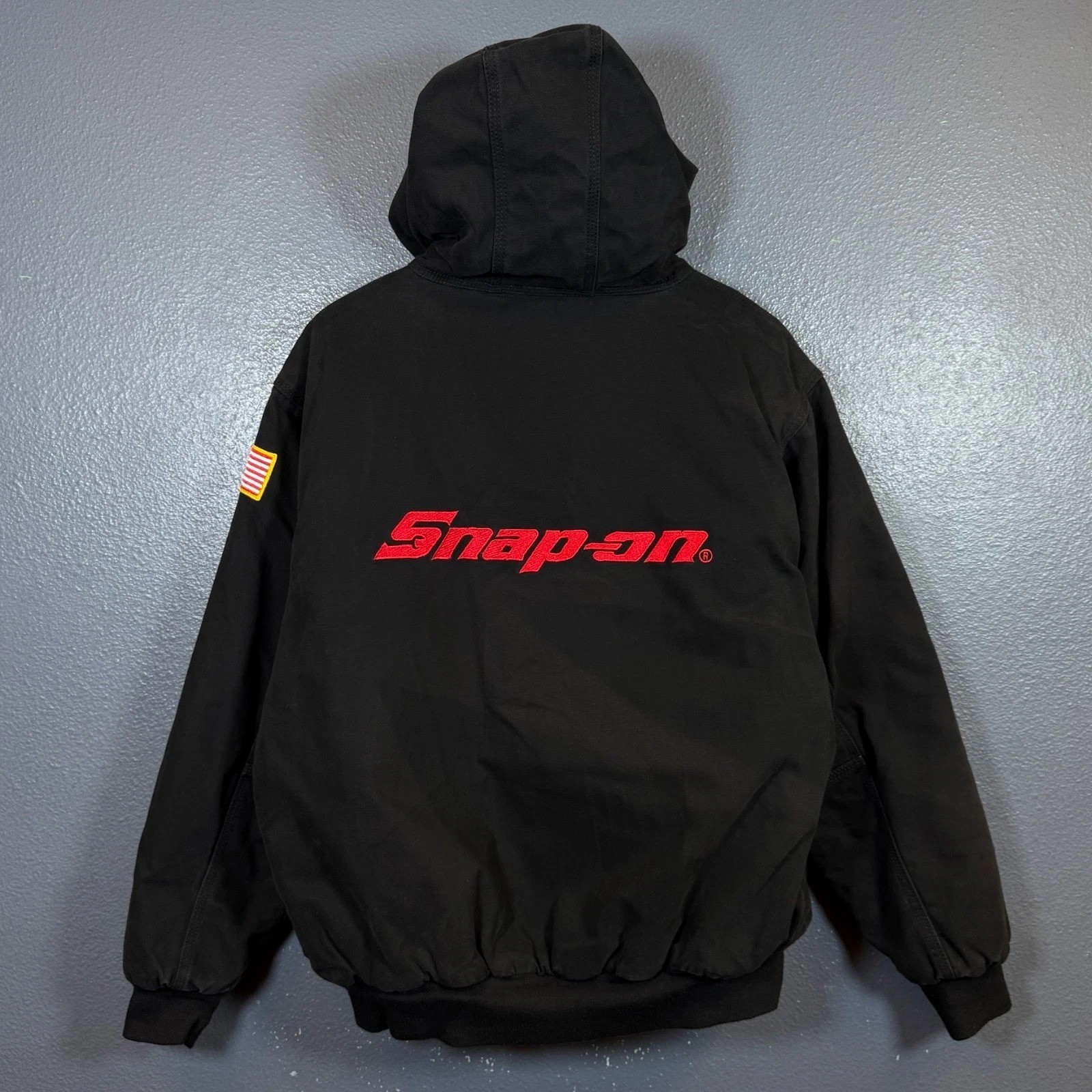 NWT Snap-on tools 2025 men’s black heavy canvas workwear hooded jacket (SEOSON)