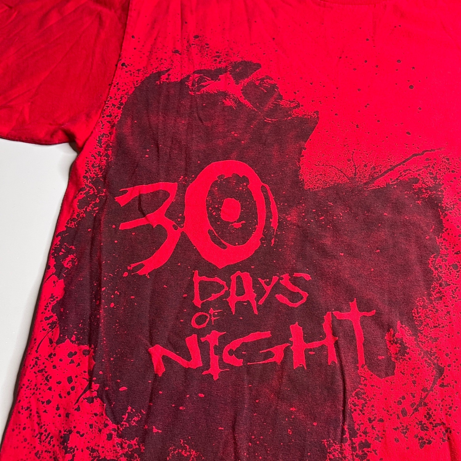 Vintage 2007 30 Days of Night Movie Promo T-Shirt Mens XL Red Horror Vampire Tee