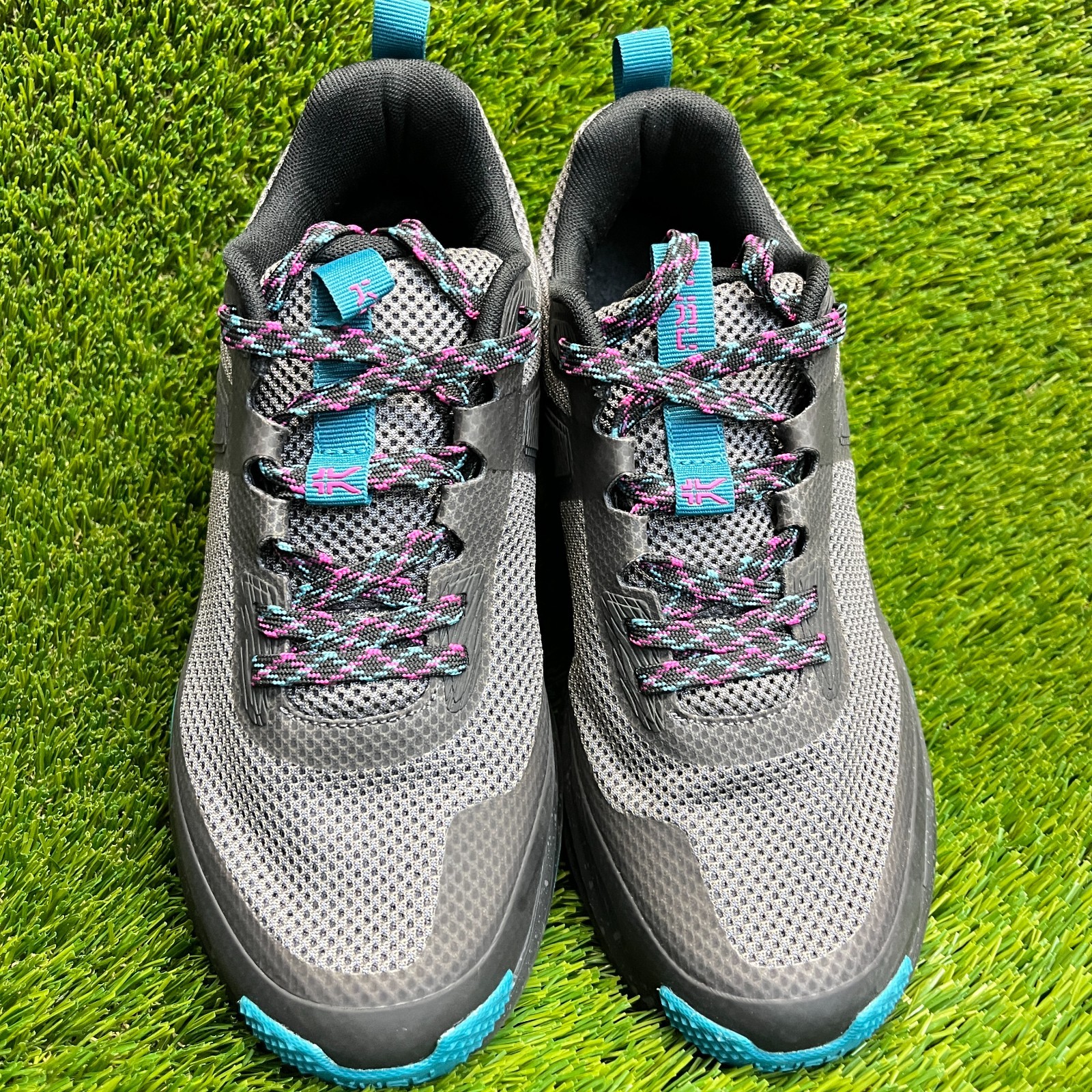 Kuru Atom Womens Size 9 Gray Black Blue Athletic Running Walking Shoes Sneakers