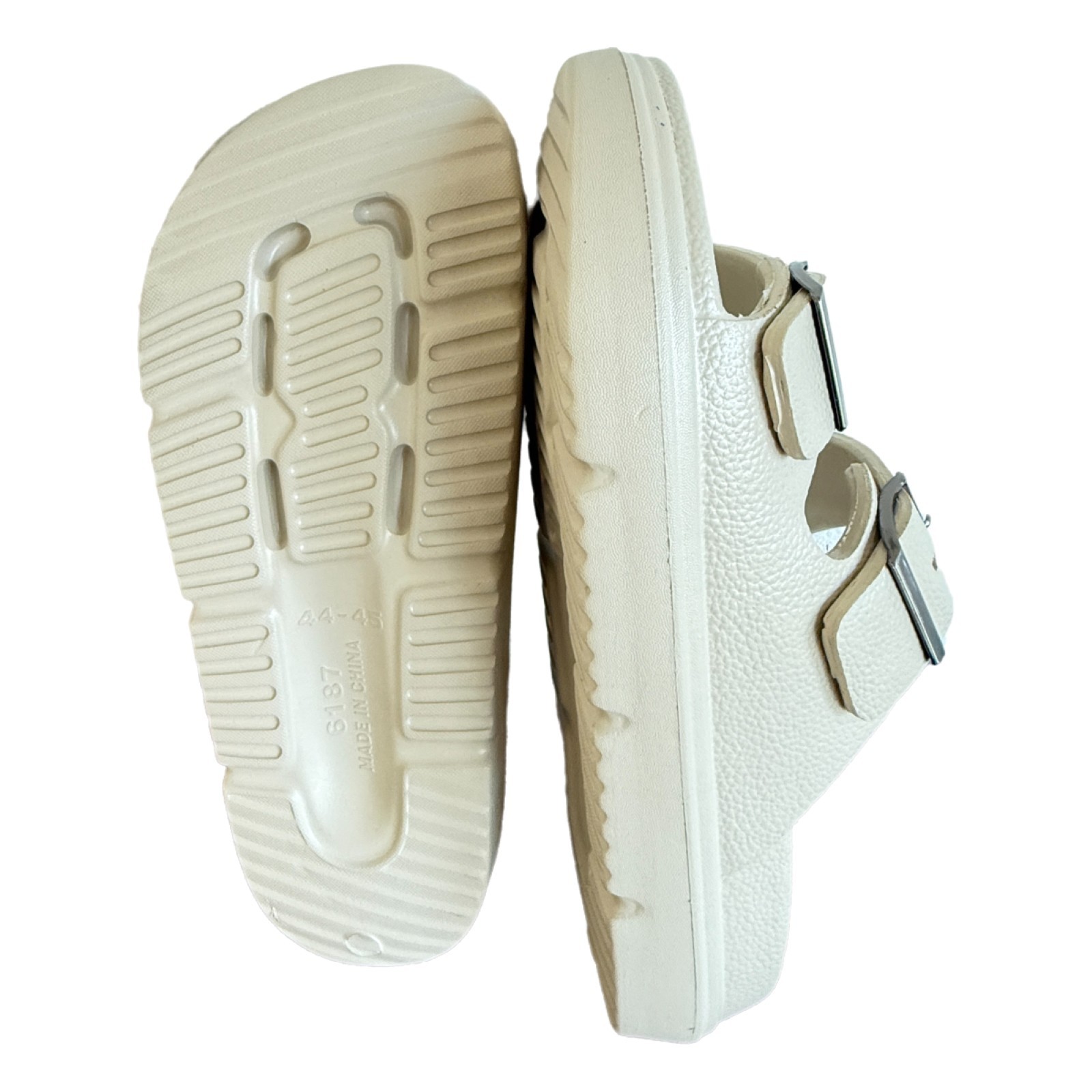 Men Women Platform Sandals Thick Sole Comfort Slides Buckle Slippers Beach Shoes