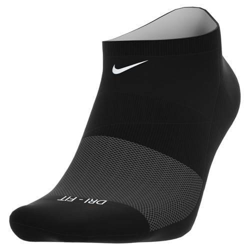 Nike Men’s Everyday 6 Pack Cushioned No Show Socks Black Size L 8-12