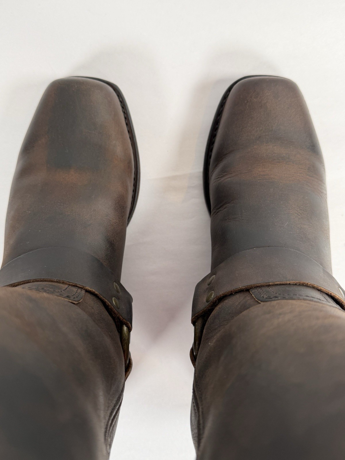 Frye Men’s 12R Harness Boots Size 8 M Brown Oil-tanned Leather 87350 Made In USA