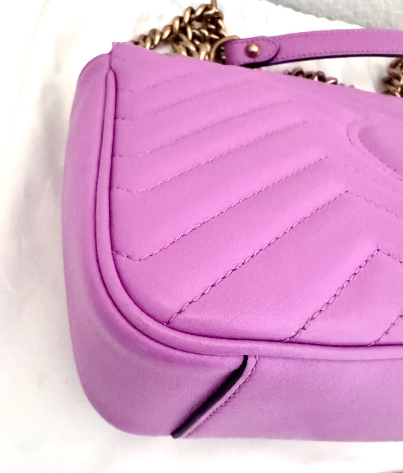 GORGEOUS GUCCI GG Marmont Leather Shoulder Chain Bag | EXCELLENT 2 COAs