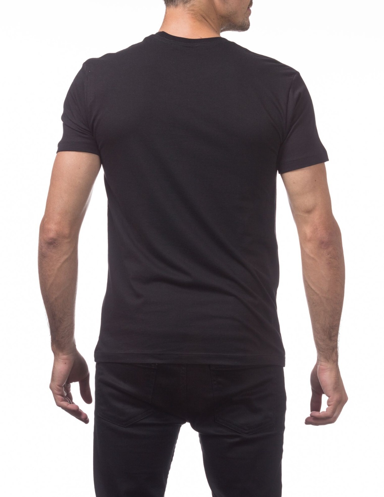 PRO CLUB MENS LIGHTWEIGHT T SHIRTS 4 X-Large BLK WHITE