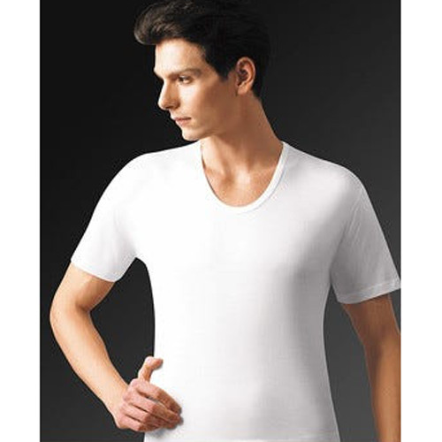 BYC Men’s Cotton Undershirt Short Sleeve White 100% Cotton Tee Running (90-110)