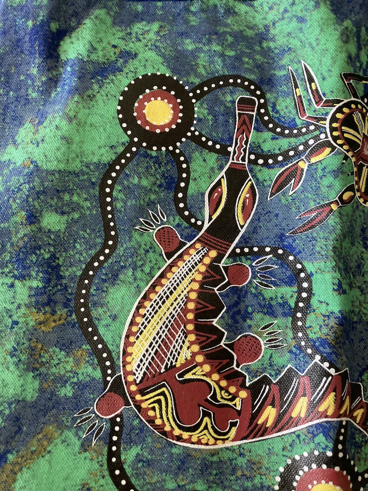 Linda Williams Signed Crab Turtle Platapus Canvas Tote Australia Desert Design