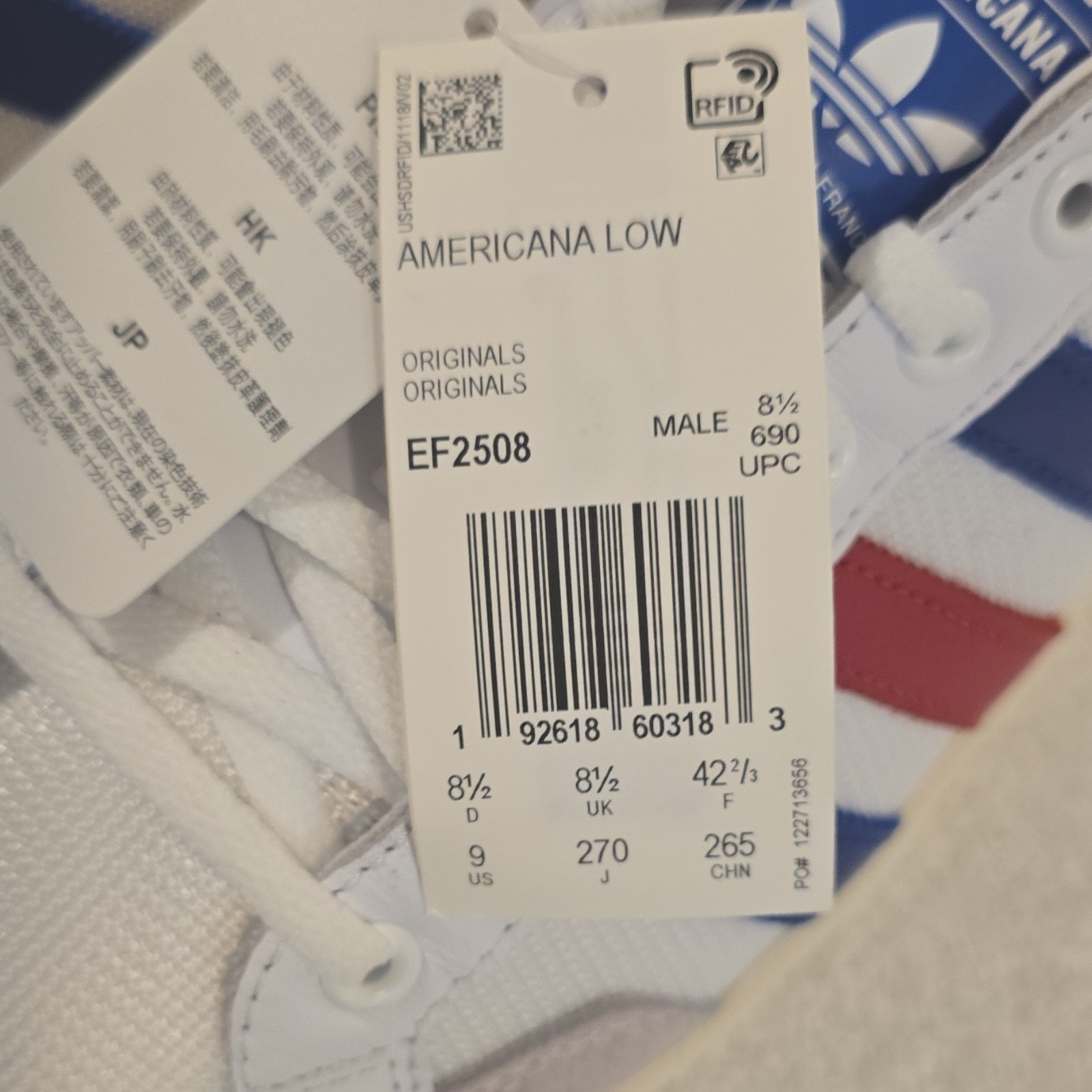 adidas Americana Low Men’s Low Top Sneakers White/Blue/Red EF2508