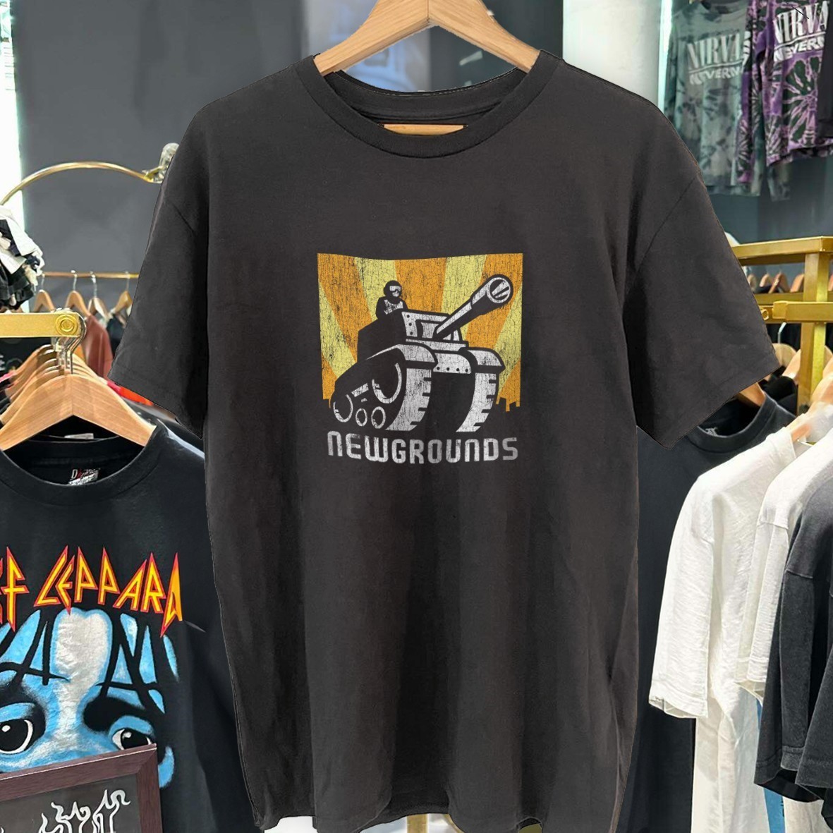 90’s-00’s Newground’s Washed Black T-Shirt XL