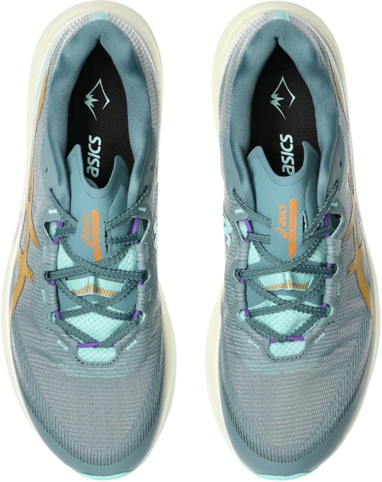 ASICS Unisex FUJISPEED 4 Running Shoes, 8M / 9.5W, Foggy Teal/Sandstorm – Foggy