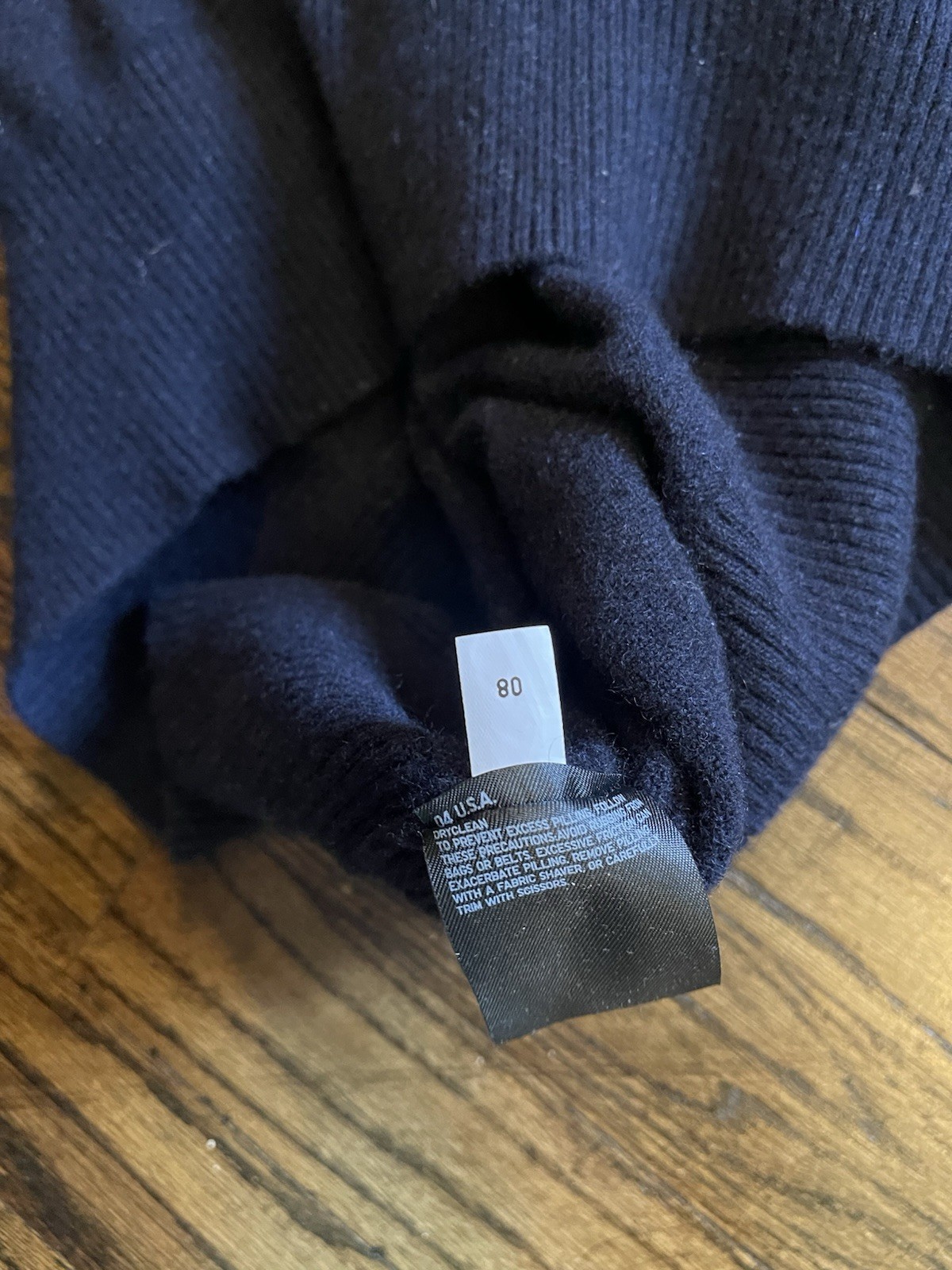 Uniqlo Sweater Womens XL 100% Cashmere Crew Neck Pullover Blue Long Sleeve