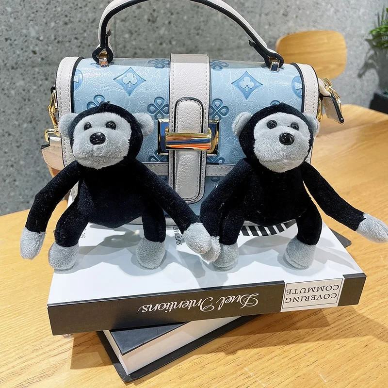 11cm Cute Gorilla Plush Keychain Soft Stuffed Animal Keyring Bag Pendant Charm G