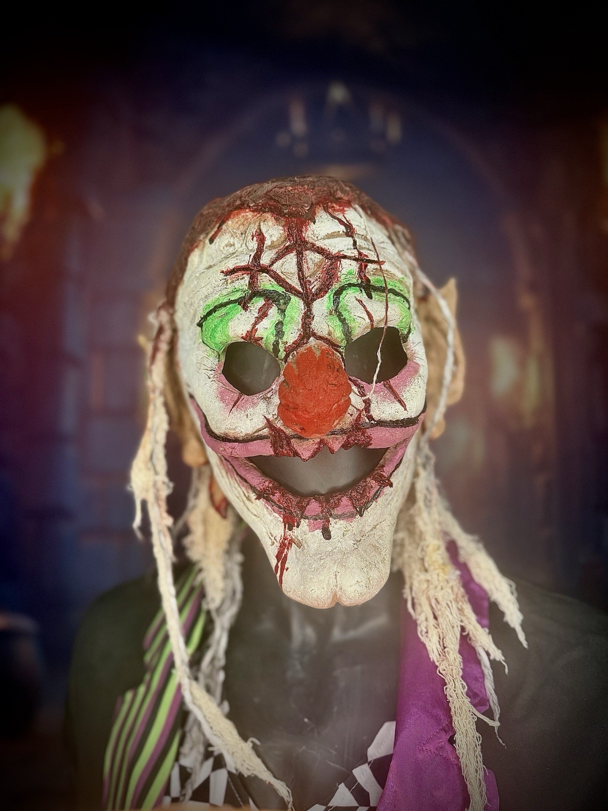 “Creep Show” Scary Clown Fear Face Fx FullheadMask by Rey Fear (Handmade/signed