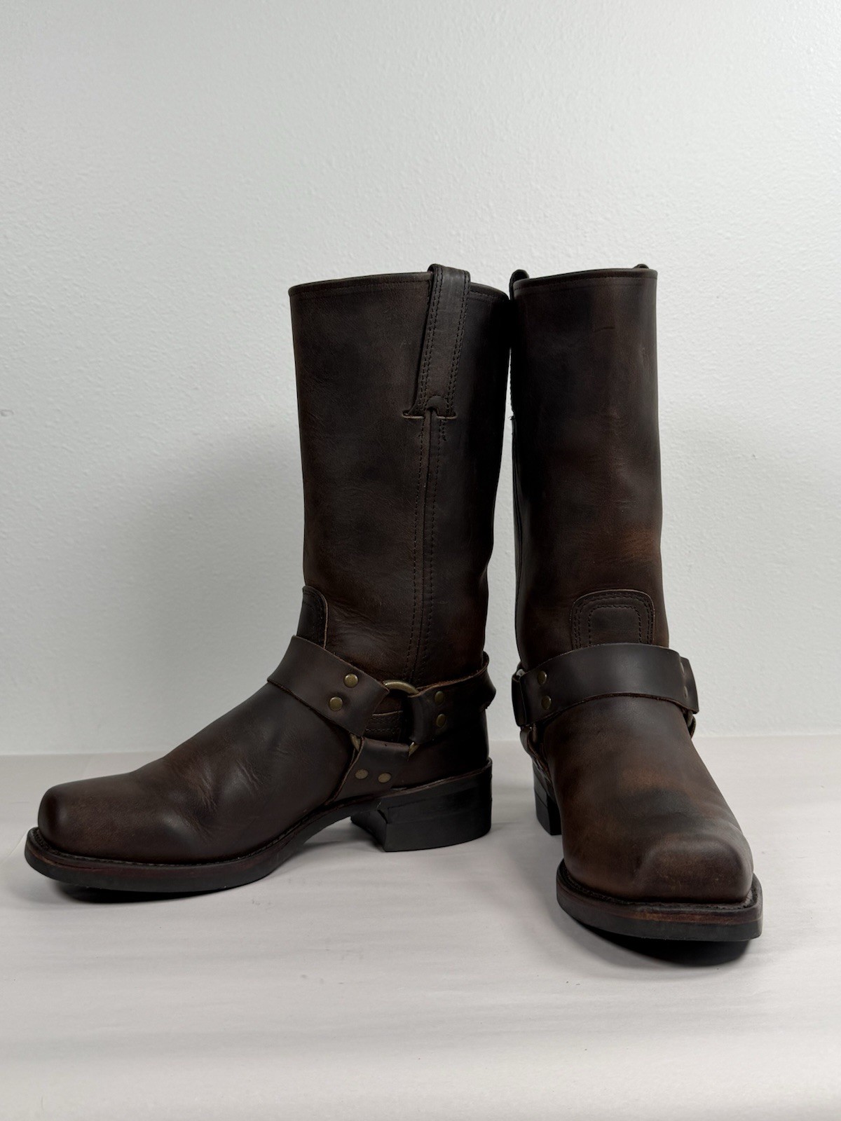 Frye Men’s 12R Harness Boots Size 8 M Brown Oil-tanned Leather 87350 Made In USA