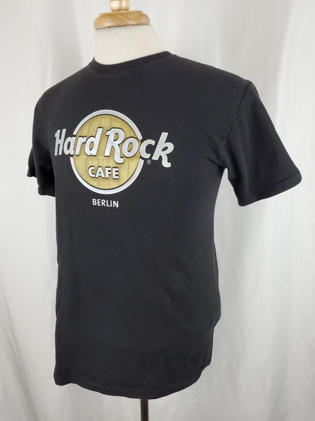 Hard Rock Cafe Berlin T-Shirt Mens Medium Black Cotton, Logo Promotion Germany