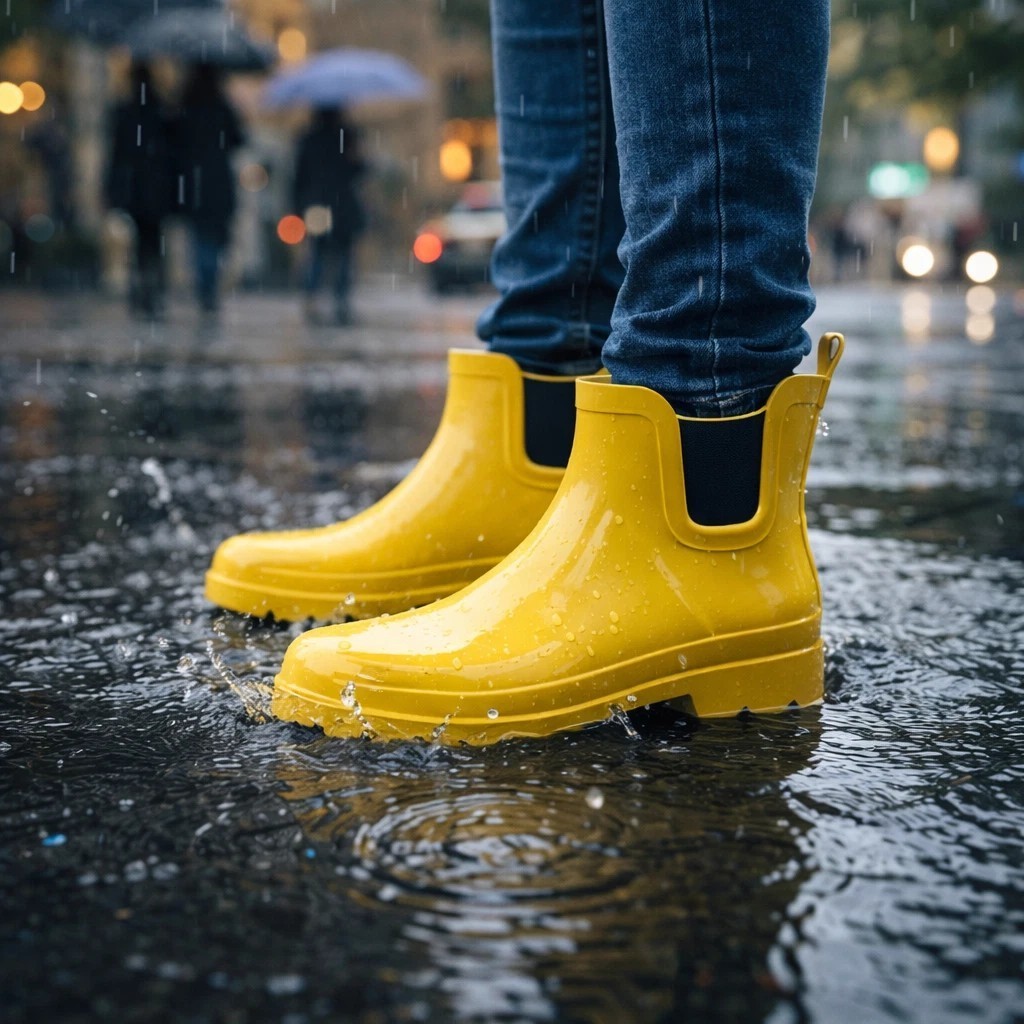 StarBay Women’s Ankle High Rain Boots – Yellow