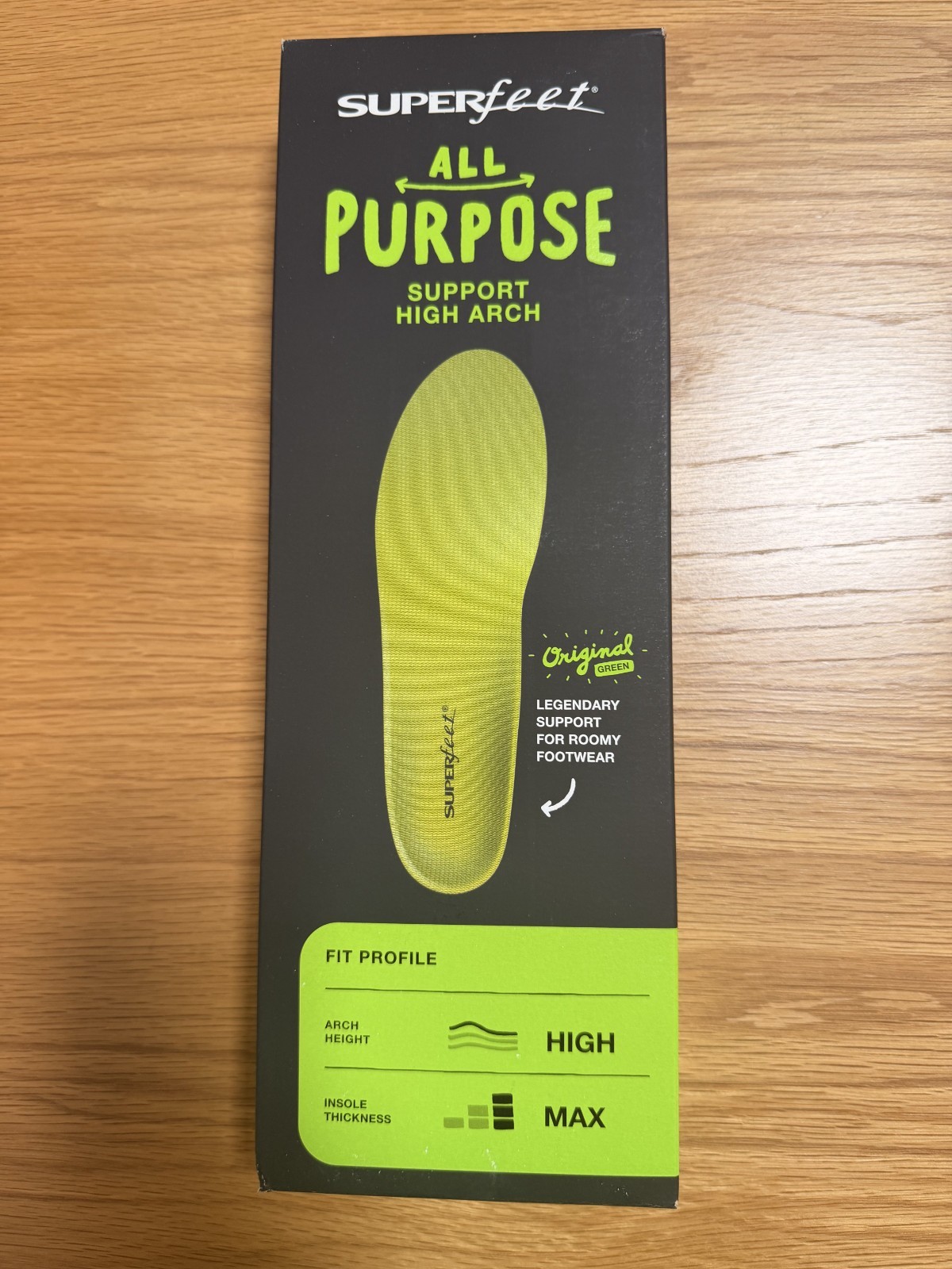 Superfeet Green Foot Bed Insole: Size E (M 9.5-11, W 10.5-12)