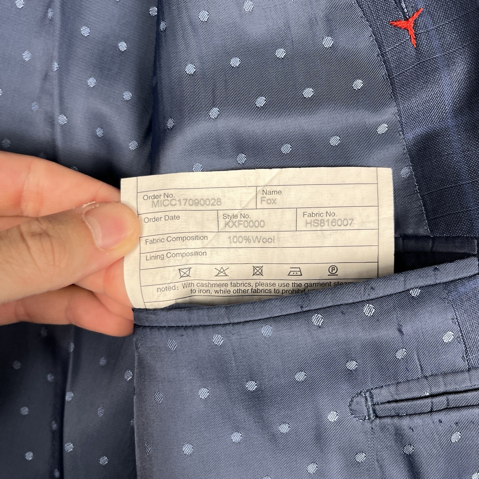 Holland & Sherry Super 180’s Merino Wool Blue Plaid Masterpiece Gold Custom