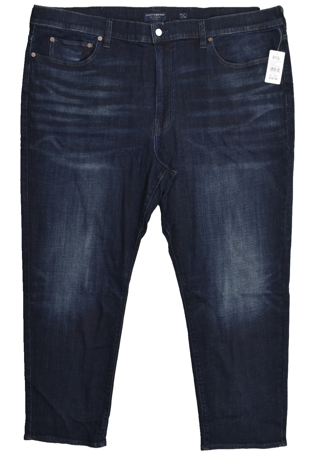LUCKY BRAND MEN’S ATHLETIC TAPERED DENIM JEANS BLUE COOL MAX 50X32 COTTON NEW