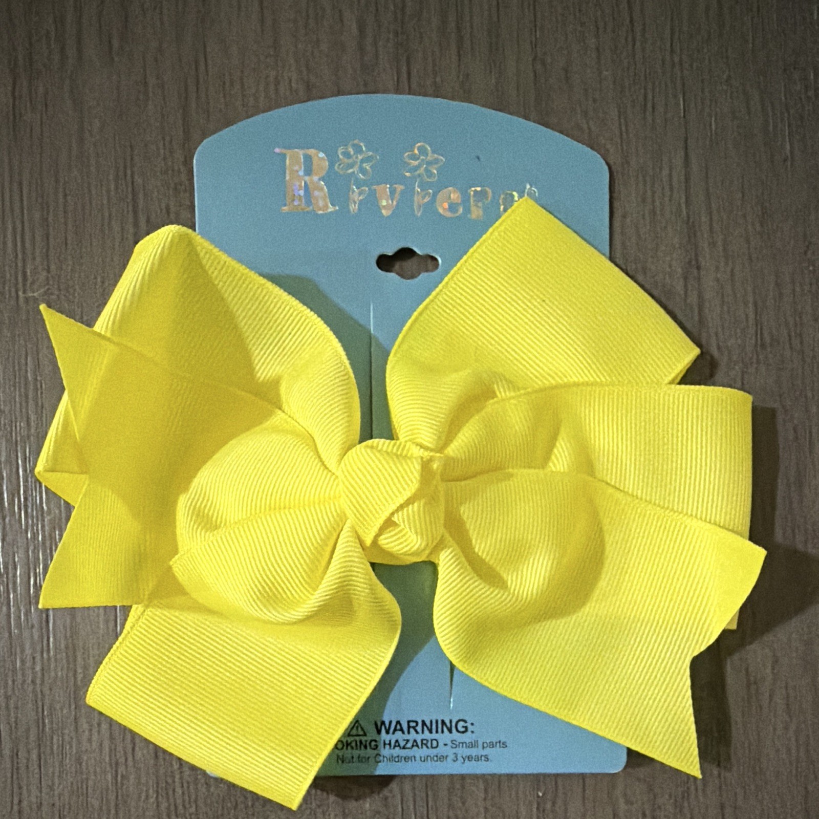 Riviera Yellow Solid Polyester Bow Hair Accessory for Women