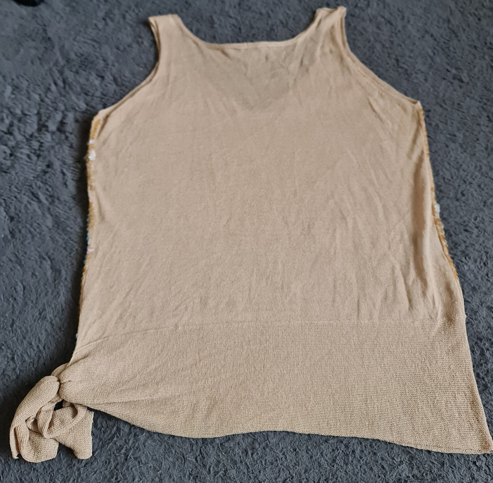 Taviani Italian Concept, Size 19, Beige Sparkly Top, used
