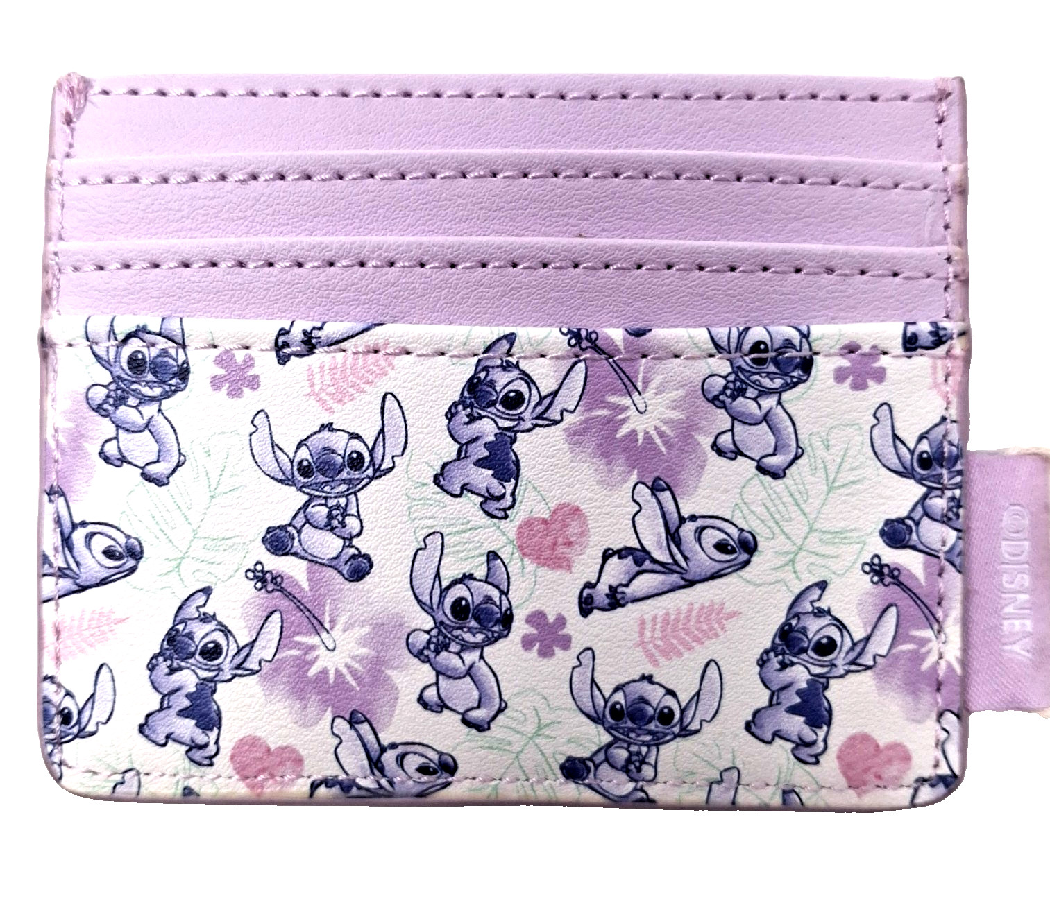 Disney Loungefly Stitch Tropical Heart Cardholder ID Wallet Pastel New
