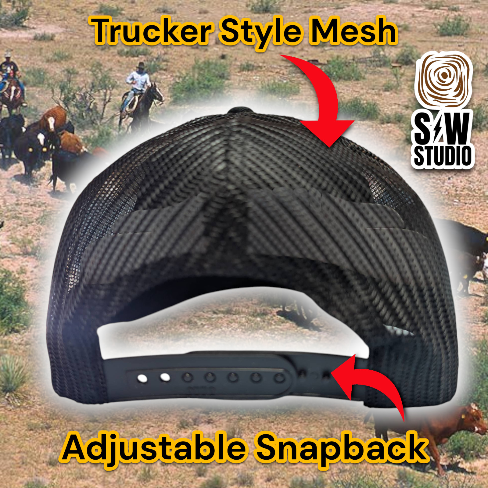 Trucker Hat Baseball Cap Snapback King Ranch Western Style 34 Color Choices