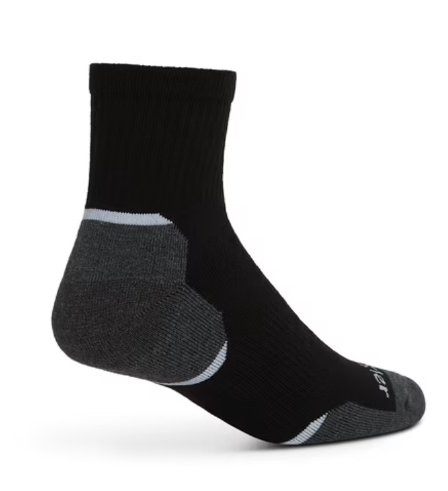 Wrangler Five Star Mens Quarter Socks 12 Pack Black Grey Cushion Size 6-12 NWT